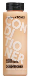 mades • TONES pretty & silly volumising conditioner in translucent peach printed bottle, 300ml - sensual fragrance - silk tree extract - 2703917