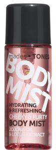 mades • TONES cheeky & flirty body mist in transparent pink printed bottle, 50ml - sophisticated fragrance - lotus extract - 2703923