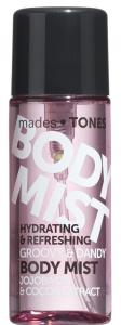 mades • TONES groovy & dandy body mist in transparent purple printed bottle, 50ml - authentic fragrance - cocoa extract - 2703924