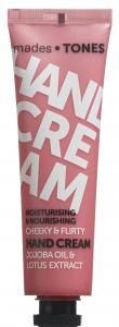 mades • TONES cheeky & flirty hand cream in translucent pink printed tube, 65ml - sophisticated fragrance - lotus extract - 2703928