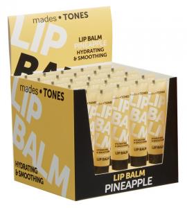 mades • TONES jazzy & crazy lip balm in translucent yellow printed tube, 15ml - pineapple flavour - 2703931