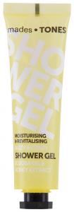 mades • TONES jazzy & crazy shower gel in translucent yellow printed tube, 65ml - sparkling fragrance - honey extract - 2703944