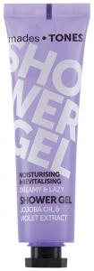 mades • TONES dreamy & lazy shower gel in translucent violet printed tube, 65ml - chill fragrance - violet extract - 2703948