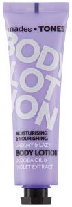 mades • TONES dreamy & lazy body lotion in translucent violet printed tube, 65ml - chill fragrance - violet extract - 2703953