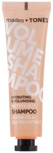 mades • TONES pretty & silly shampoo in translucent peach printed tube, 65ml - sensual fragrance - silk tree extract - 2703955