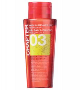 CHAPTER 03 clear red bottle - bath & shower gel, 400 ml - clear - berry & amaryllis fragrance - 2705003