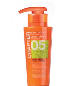 CHAPTER 05 clear orange bottle - body lotion, 400 ml - white - peach & orchid fragrance - 2705010
