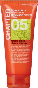 CHAPTER 05 clear orange tube - body scrub, 200 ml - white - peach & orchid fragrance - 2705020