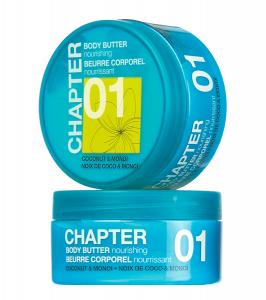 CHAPTER 01 clear turquoise jar - body butter, 200ml - white - coconut & monoi fragrance - 2705036