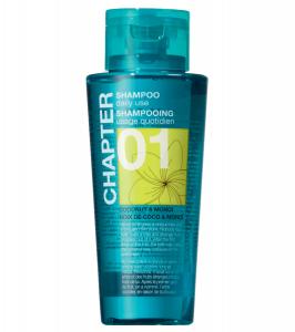 CHAPTER 01 clear turquoise bottle - shampoo, 400 ml - clear - coconut & monoi fragrance - 2705076