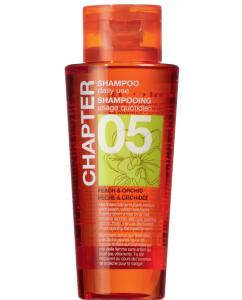 CHAPTER 05 clear orange bottle - shampoo, 400 ml - clear - peach & orchid fragrance - 2705080