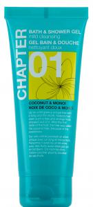 CHAPTER 01 clear turquoise tube - bath & shower gel, 100ml - clear - coconut & monoi fragrance - 2705086