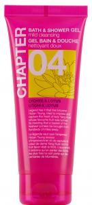 CHAPTER 04 clear pink tube - bath & shower gel, 100ml - clear - lychee & lotus fragrance - 2705089