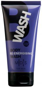 M|D|S for men body re-energising wash, 150ml (activated charcoal) - black - aromatic yet woody fragrance - 2706315