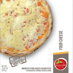 MANDIA Four Cheese Frozen Pizza
