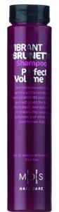M|D|S HAIR CARE - VIBRANT BRUNETTE shampoo PERFECT VOLUME - silk amino acids complex, 250ml - pro-vitamin B5 - lotus, silk tree, henna, cocoa & pink pepper extract - fine hair type - 2709203