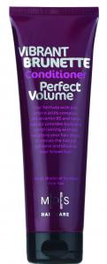 M|D|S HAIR CARE - VIBRANT BRUNETTE conditioner PERFECT VOLUME - silk amino acids complex, 250ml - pro-vitamin B5 - lotus, silk tree, henna, cocoa & pink pepper extract - fine hair type - 2709205