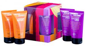 MDS hair care travel set with 4 tubes, 75 ml REPAIR EXPERT & WONDER VOLUME - 2709409