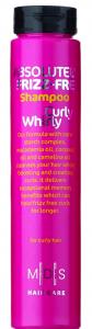 M|D|S HAIR CARE - ABSOLUTELY FRIZZ-FREE shampoo CURLY WHIRLY with exceptional memory benefits to hold frizz free curls for longer - corn starch complex, 250ml - macadamia, coconut & camelina oil - purple corn & seaweed extract - curly hair type - 2709502