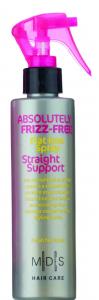 M|D|S HAIR CARE - ABSOLUTELY FRIZZ-FREE flat iron spray STRAIGHT SUPPORT - corn starch complex, 200ml - purple corn & cucumber extract - all hair types - 2709507
