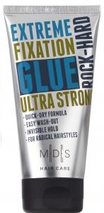 M|D|S HAIR CARE STYLING - extreme FIXATION ROCK-HARD GLUE ultra strong quick-dry gel with carnauba and beeswax, 150ml - all hair types - benefits: invisible hold - extreme fixation - easy wash-out - 2709604