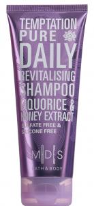M|D|S BATH & BODY - TEMPTATION PURE sulfate free & silicone free daily revitalising shampoo, 200ml - metallic pale purple - elegant character fragrance - liquorice & honey extract - 2709708