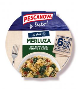 Hake with Spinach, Tomato and Rice