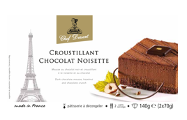 2 Chocolate-hazelnut crunchy cakes