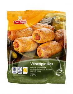 Sausage pastry with mustard and cucumber 390g / 9417
