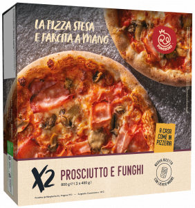 Hand-made Sourdough Pizza Ham & Mushrooms 400 g x2 | Re Pomodoro