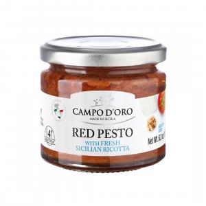 RED PESTO WITH FRESH SHIP RICOTTA CHEESE