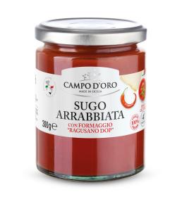 ARRABBIATA PASTA SAUCE WITH “RAGUSANO PDO” CHEESE