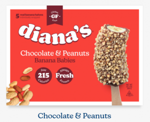 Ice Cream - Banana Bites Low Cal Peanuts
