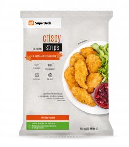 Crunchy Chicken Strips in Light Corn Flakes Breading