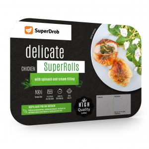 Delicate Chicken Super-Rolls with Spinach and Cream