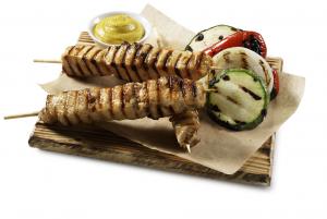 HAND MADE CHICKEN SOUVLAKI SKEWER