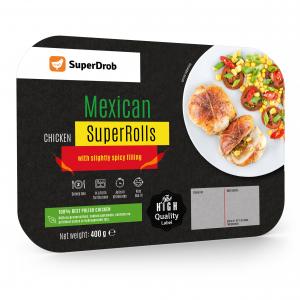 Mexican Style Slightly Spicy Chicken Super-Rolls