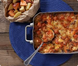 Potato and Pumpkin gratin