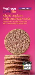 WAITROSE Wheat Crackers with Sunflower Seeds