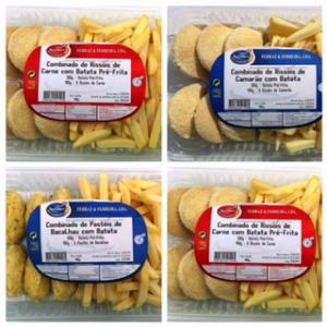 French Fries with Cod Cakes i.g Croquettes and Rissoles