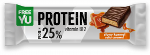 FreeYu protein bar with salted caramel