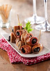 Prunes in bacon