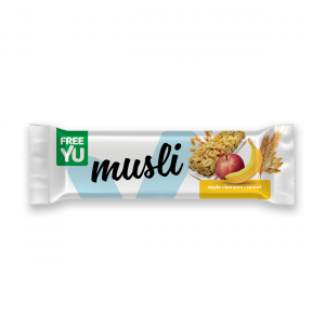 FreeYu musli bar with apple and banana