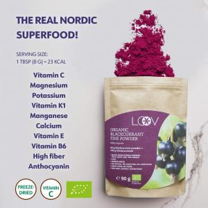 Freeze-Dried Organic Wild Lingonberry Powder - Rustic line