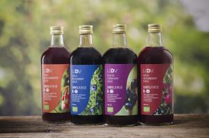 Organic 100% JUICES, NFC, 4 different tastes: Wild Blueberry, Wild Lingonberry, Wild Cranberry, Blackcurrant