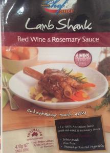 Lamb Shank with Red Wine & Rosemary Sauce