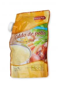 CHICKEN BROTH AND MUSHROOMD AND ROQUEFORT SOUP