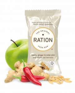 Snack bar - apple, ginger & mild chili 55g - DK/ SE/ FI/ UK/ DE/ NL