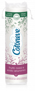 COTONEVE 60 MAKEUP REM. COTTON PADS WITH RED BERRIES AND HYALURONIC ACID