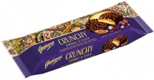 CRUNCHY CARAMEL & COCOA COOKIES 140 G